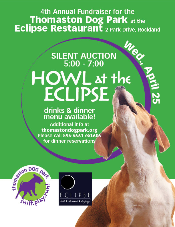 Silent Auction from 5-7pm, Wed., April 25 at the ECLIPSE RESTAURANT in Rockland